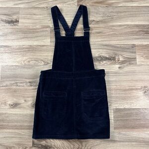 Urban Outfitters Cooperative Navy Blue Corduroy Overall Dress Size Extra Small